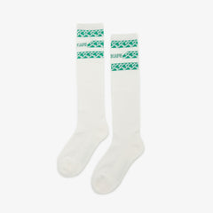 SOUTHCAPE WOMEN SC CHAIN STRIPE KNEE SOCKS FREE SIZE GREEN