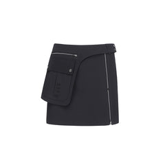 ANEW S22 WOMEN DOUBLE LAYER BELT POCKET SKORT BLACK