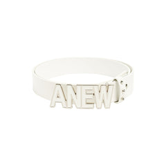 ANEW S22 TEXT LOGO BELT AGBUUBT01 OSFA WHT-WHITE