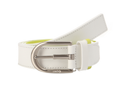 PING KOREA 23SS WOMEN LOGO PATTERN REVERSIBLE BELT WHITE OS