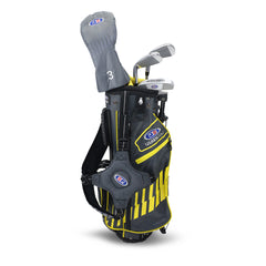 US KIDS UL42 4-CLUB STAND SET GREY/YELLOW BAG