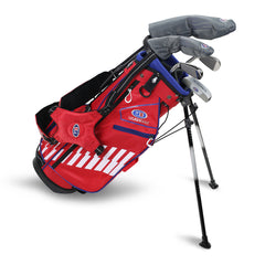 US KIDS UL48 5-CLUB STAND SET RED/WHITE/BLUE BAG