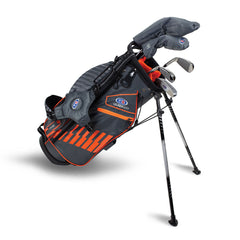 US KIDS UL51 5-CLUB STAND SET GREY/ORANGE BAG