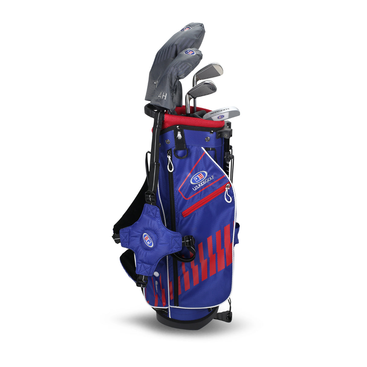 US KIDS 2021 UL51 5-CLUB STAND SET BLUE/RED/WHITE BAG