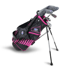 US KIDS UL51 5-CLUB STAND SET BLACK/PINK BAG