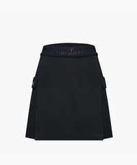 FAIRLIAR FW22 BAND STRETCH A-LINE SKIRT BLACK