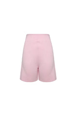 MCKAYSON WOMEN HIGH-WAIST KNIT SHORT PANTS PINK