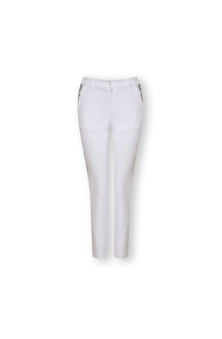 MCKAYSON FW22 WOMEN SLIM PANT WHITE