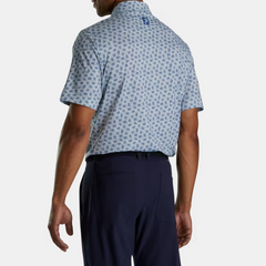 FOOTJOY S23 MEN'S LISLE SKETCHED PRINT SELF COLLAR SHIRT