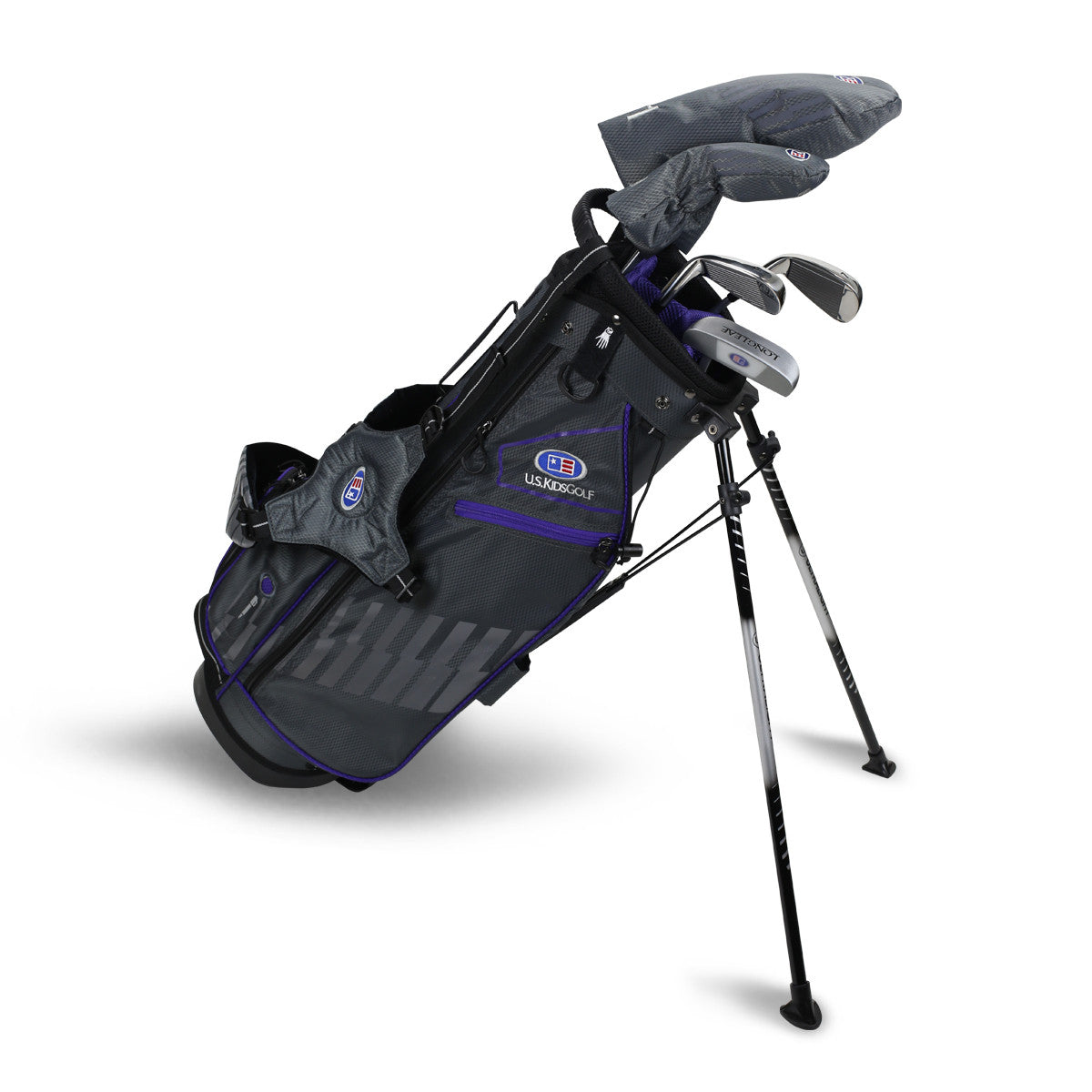 US KIDS UL54 5-CLUB STAND SET GREY/PURPLE BAG