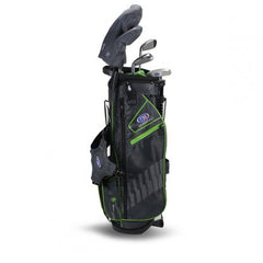 US KIDS UL57 5 CLUB STAND SET GREY/GREEN BAG