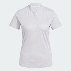 ADIDAS SS23 WOMEN JACQUARD GOLF POLO SHIRT WHITE