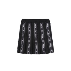 ANEW FW22 W TAPE LOGO POINT PLEATS SQ BLACK