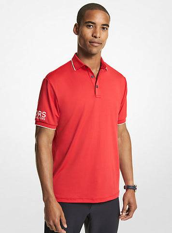 MICHAEL KORS SS23 Mens Stretch Golf Shirt TRUE RED609