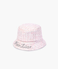 FAIRLIAR 22 WOMEN COATING TWEED BUCKET HAT ONE SIZE PINK