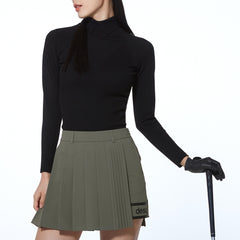 DESCENTE FW22 WOMEN UNBALANCED PLEATED SKIRT