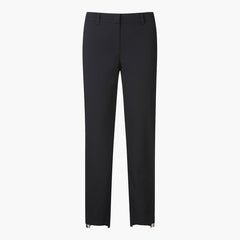 DESCENTE 23SS WOMEN BELT DETAILED STRAIGHT FIT PANTS BLACK