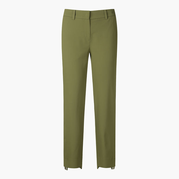 DESCENTE 23SS WOMEN BELT DETAILED STRAIGHT FIT PANTS DARK KHAKI