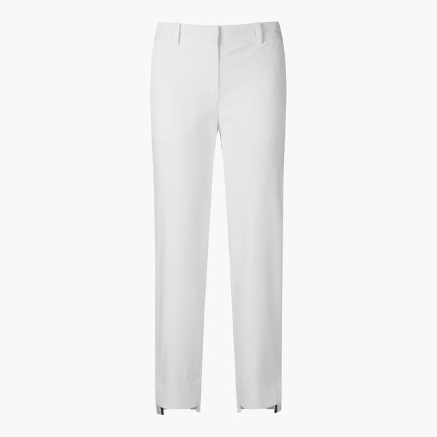 DESCENTE 23SS WOMEN BELT DETAILED STRAIGHT FIT PANTS WHITE