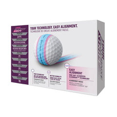 TAYLORMADE 2022 TOUR RESPONSE STRIPE GOLF BALLS DOZEN PACK (BLUE PINK)