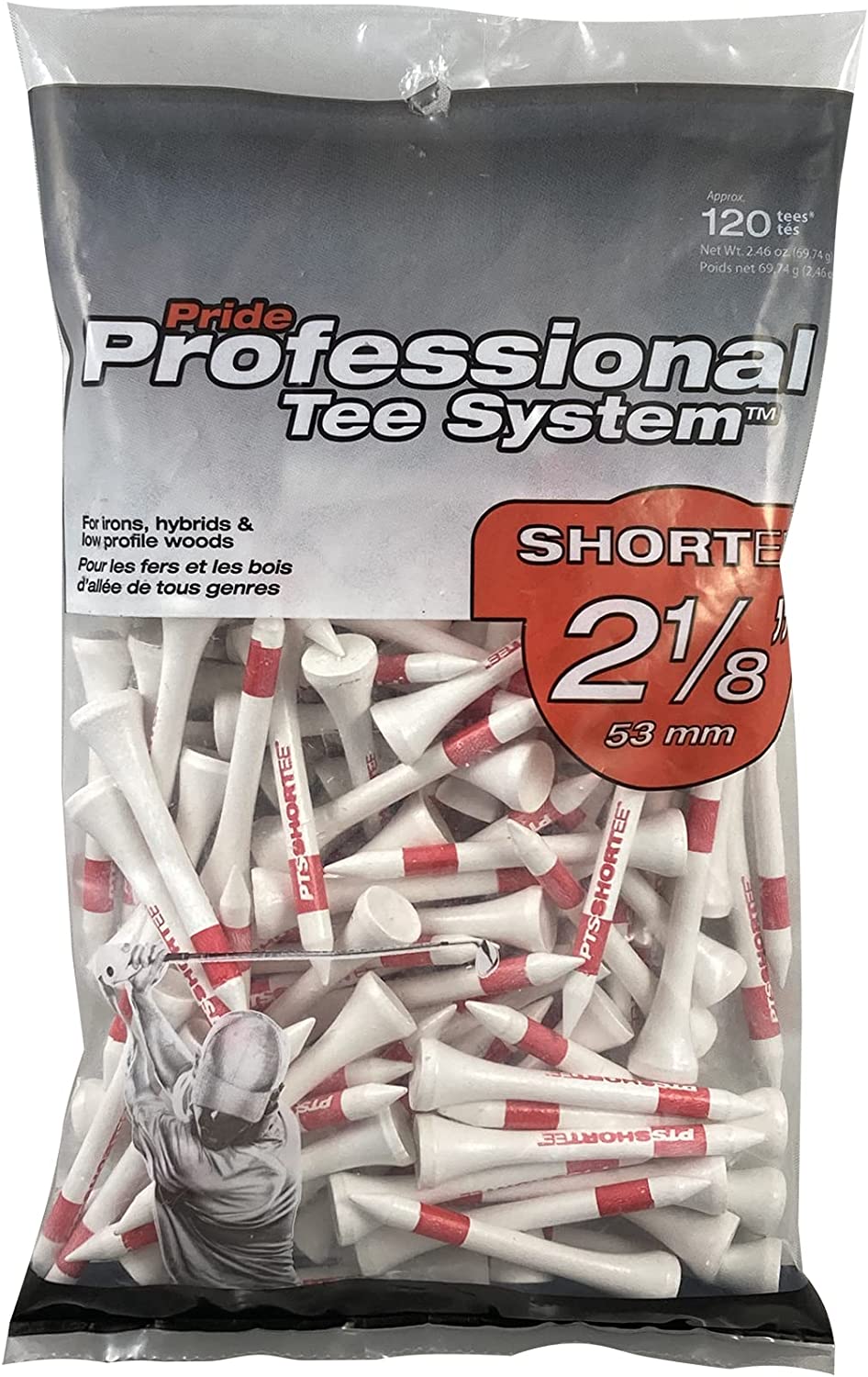 PRIDE PROFESSIONAL TEE SYSTEM 2 1/8" 120 WHITE