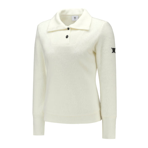 ANEW 22FW WOMEN KNIT COLLARED LONG SLEEVE