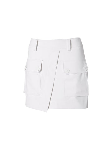 W.ANGLE FW22 WOMEN OUT POCKET CULOTTES OFF WHITE