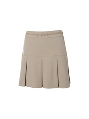 W.ANGLE FW22 WOMEN WOOLLIKE PLEATED CULOTTES BEIGE