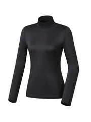 W.ANGLE 23SS WOMEN BASIC HIGH NECK BASE LAYER BLACK