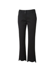 W.ANGLE FW22 WOMEN MONOGRAM BOOTCUT PANTS BLACK