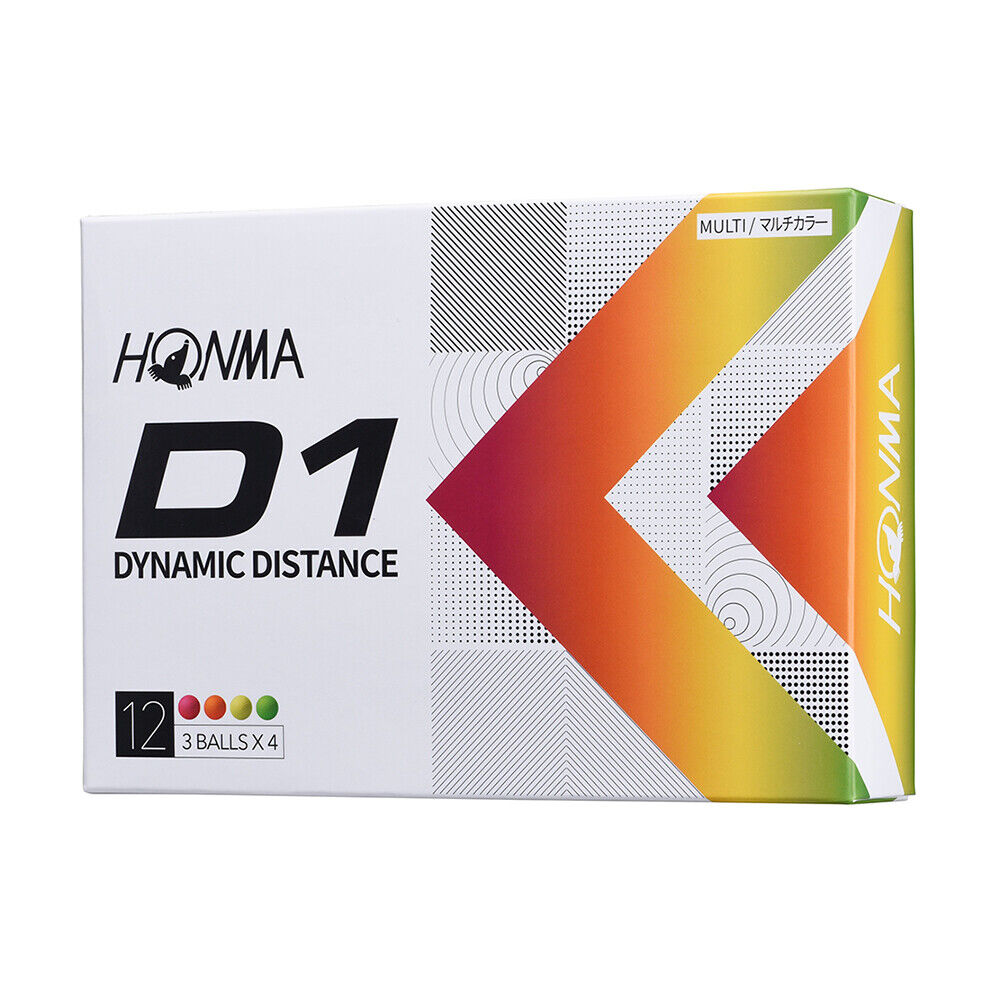 HONMA 2022 D1 GOLF BALLS DOZEN MULTI