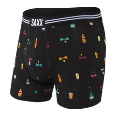 SAXX VIBE SUPER SOFT BOXER BRIEF Black Bowties N Booze