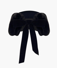 FAIRLIAR FW22 VELOUR PEARL RIBBON VISOR