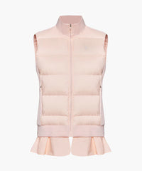 FAIRLIAR WOMEN FRILL KNIT GOOSE DOWN VEST